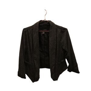 Daytrip gray and black open front blazer size small